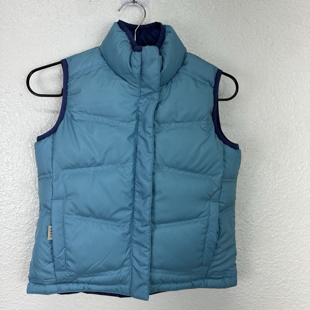 REI Goose Down Reversible Puffer Vest Kids Girls Size S 8 Teal Blue Snow Winter